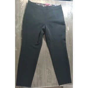 Ted Baker Black Straight Ankle Cropped Tailored Pant Side Zipper Women's Size 14